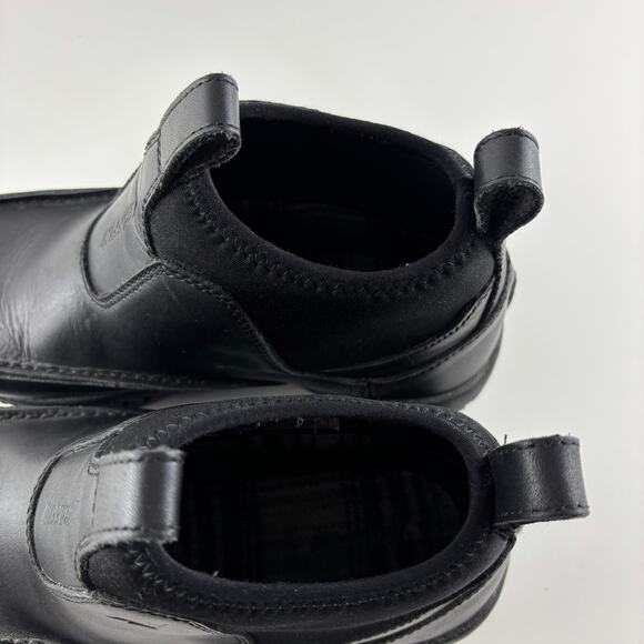 Baffin Ease Mens Black Leather Slip On Ankle Boots Comfort Work Size 9